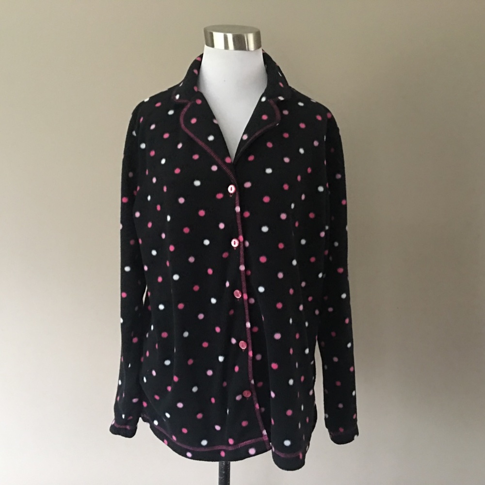 Pajama Top Medium Charter Club Intimates Polka Dot